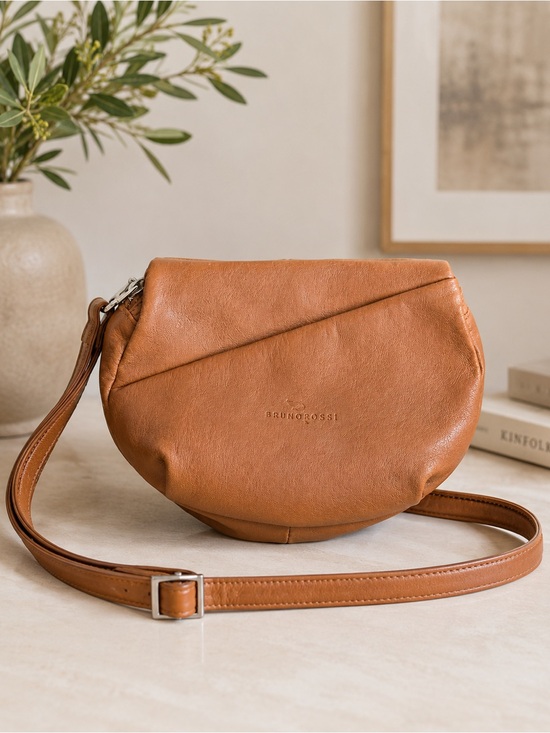 Bruno Rossi Handbags - Bruno Rossi Made in Italy Brown Leather Crossbody Handbag Purse Like New